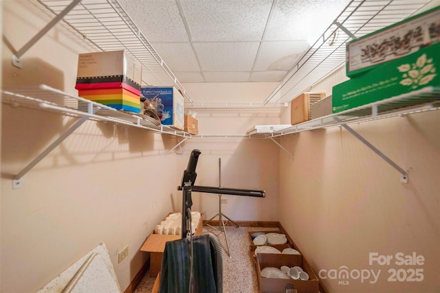46 Donna Dale Ave SE, Concord, NC 28025 - walk in closet featuring a drop ceiling