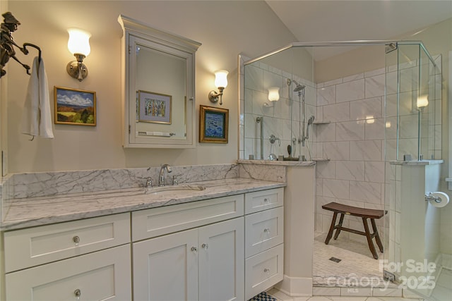 63 Greenridge Rd, Weaverville, NC 28787 - full bath featuring vanity and tiled shower