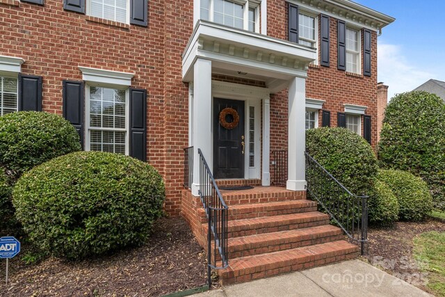 9717 Waterton Ct, Huntersville, NC 28078 - view of exterior entry with brick siding