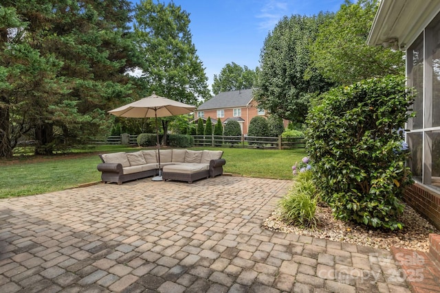 9717 Waterton Ct, Huntersville, NC 28078 - view of patio featuring an outdoor living space