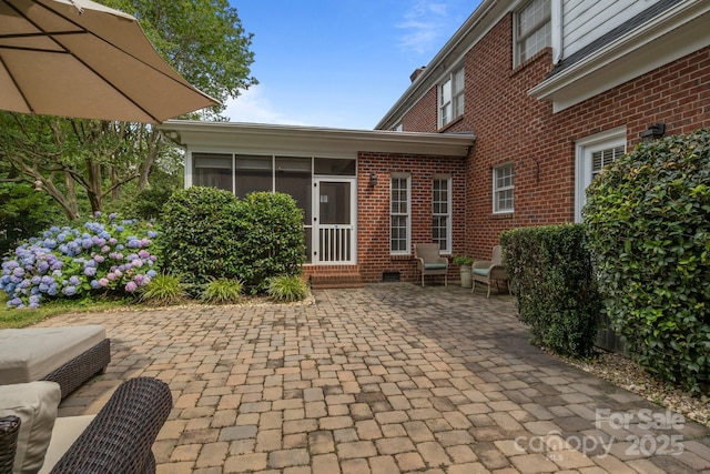 9717 Waterton Ct, Huntersville, NC 28078 - view of patio / terrace featuring a sunroom