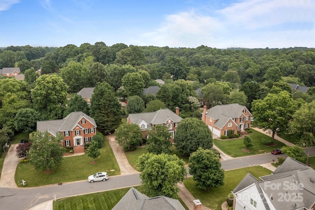 9717 Waterton Ct, Huntersville, NC 28078 - aerial view of residential area featuring a heavily wooded area