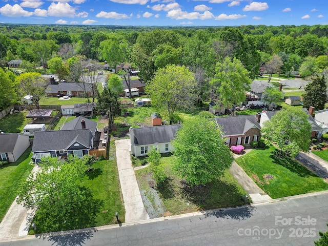 8520 Mission Hills Rd, Charlotte, NC 28227 - aerial perspective of suburban area featuring a heavily wooded area