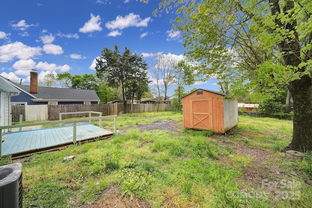 8520 Mission Hills Rd, Charlotte, NC 28227 - fenced backyard featuring a shed and a deck