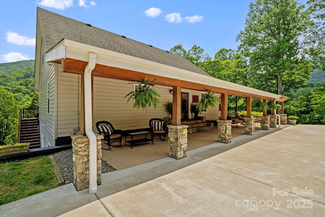 491 Paint Fork Rd, Barnardsville, NC 28709 - view of patio with stairs