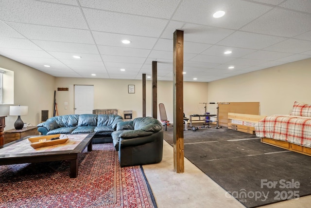 491 Paint Fork Rd, Barnardsville, NC 28709 - living area with a drop ceiling and recessed lighting
