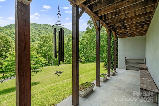 491 Paint Fork Rd, Barnardsville, NC 28709 - view of patio with a view of trees