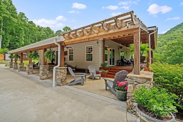 491 Paint Fork Rd, Barnardsville, NC 28709 - view of patio with a pergola