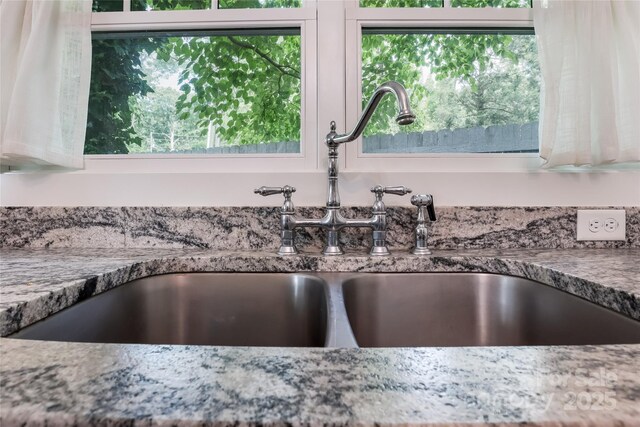 22 Moore Cir, Black Mountain, NC 28711 - kitchen view of a sink and light stone countertops