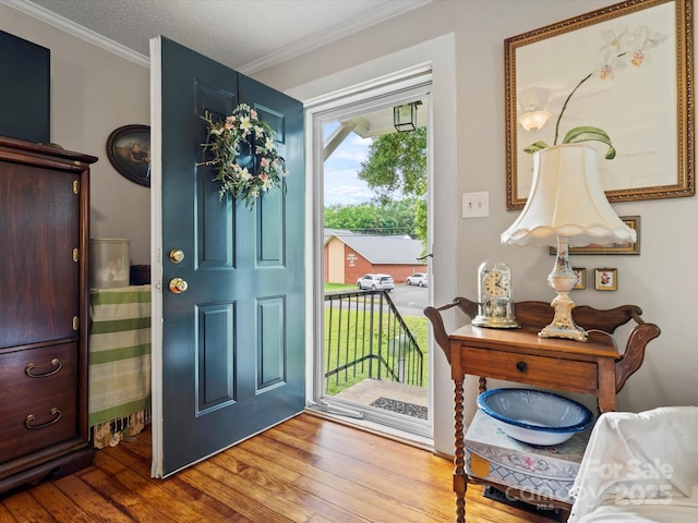 206 Charlotte St, York, SC 29745 - foyer entrance with wood finished floors and crown molding