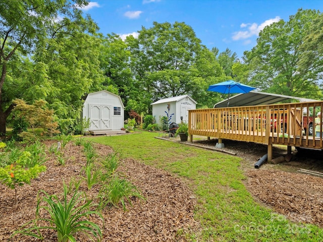 206 Charlotte St, York, SC 29745 - view of green lawn with a deck