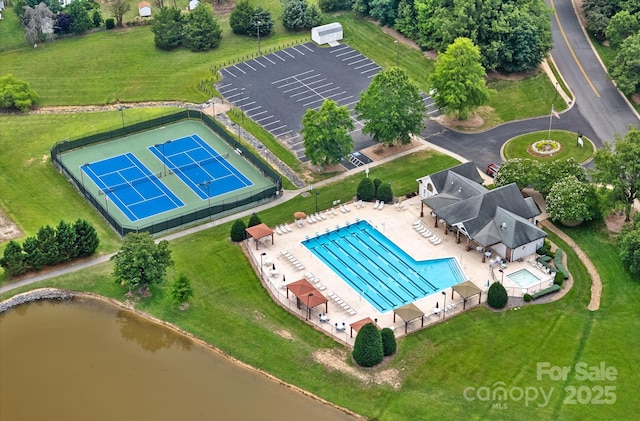 3830 Waters Reach Ln, Indian Trail, NC 28079 - drone / aerial view of a pool area