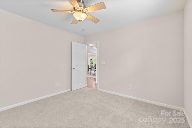 3008 Cornflower Ln, Indian Trail, NC 28079 - unfurnished room featuring light colored carpet and ceiling fan