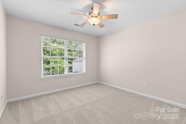 3008 Cornflower Ln, Indian Trail, NC 28079 - carpeted empty room with baseboards and ceiling fan