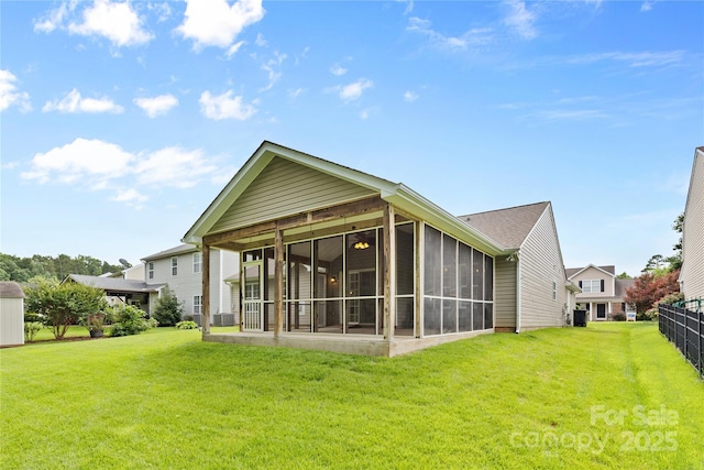 3008 Cornflower Ln, Indian Trail, NC 28079 - back of house with a sunroom