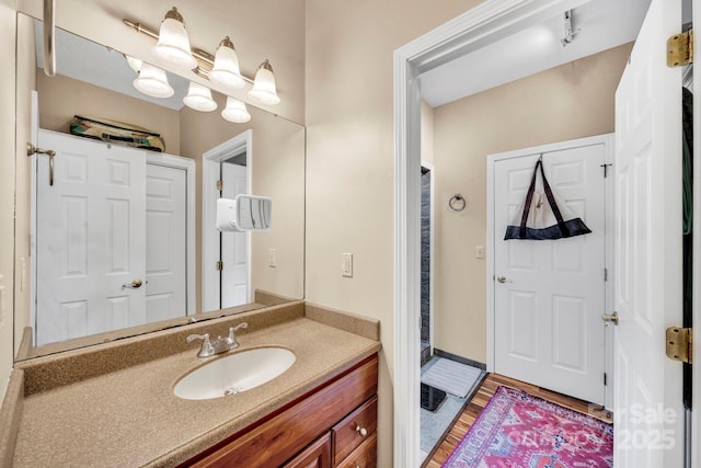 540 Upper Paw Paw Rd, Marshall, NC 28753 - bathroom with vanity and wood finished floors
