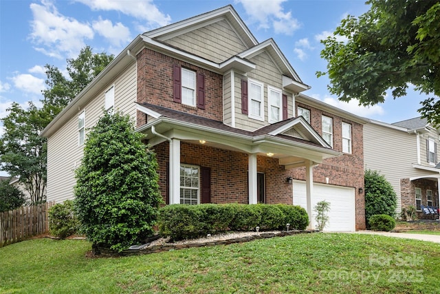 237 Lylic Woods Dr, Fort Mill, SC 29715 - view of front facade with a garage, brick siding, and driveway