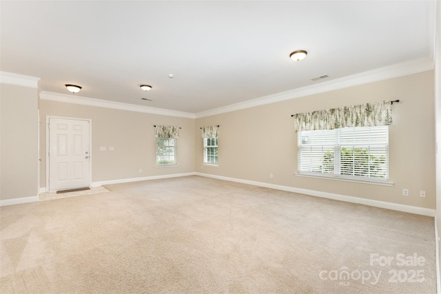 237 Lylic Woods Dr, Fort Mill, SC 29715 - spare room with crown molding, light carpet, and baseboards