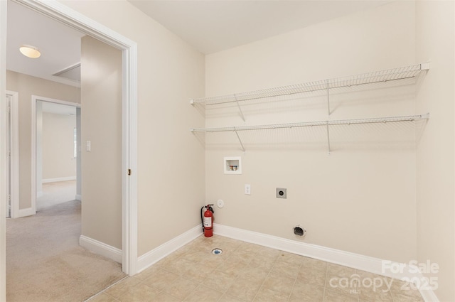 237 Lylic Woods Dr, Fort Mill, SC 29715 - laundry room with gas dryer hookup, hookup for a washing machine, electric dryer hookup, and baseboards