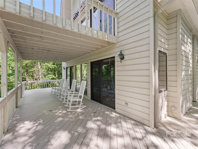 43 Hungryneck Hollow Ln, Saluda, NC 28773 - view of wooden terrace
