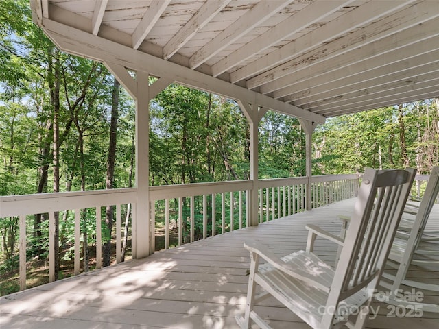 43 Hungryneck Hollow Ln, Saluda, NC 28773 - view of wooden terrace