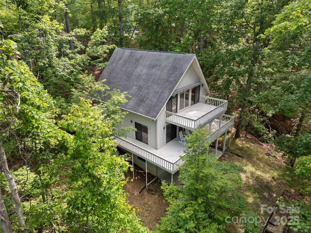 43 Hungryneck Hollow Ln, Saluda, NC 28773 - view of subject property with a forest