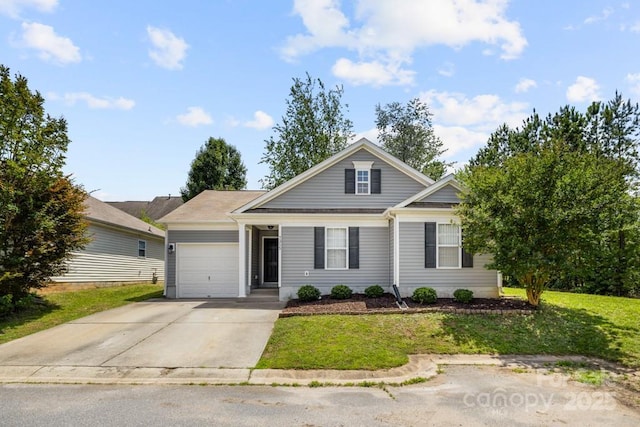7315 Gasper Ln, Fort Mill, SC 29707 - traditional home featuring an attached garage, a front lawn, and driveway