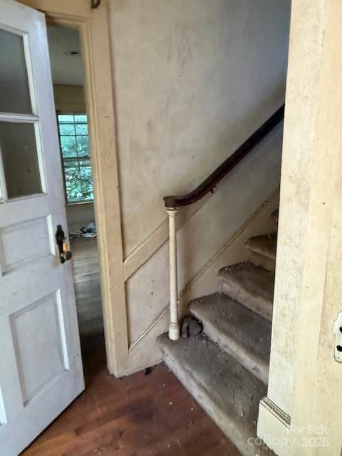 59 Laurel Ln, Black Mountain, NC 28711 - stairway with wood finished floors