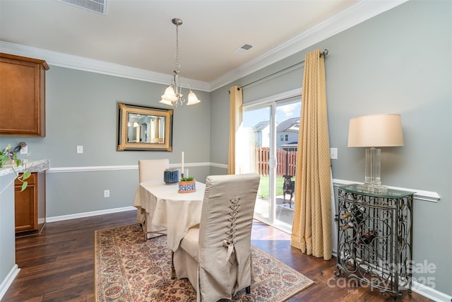 6156 Kilchurn Dr, Fort Mill, SC 29707 - dining room with dark wood-style flooring and ornamental molding