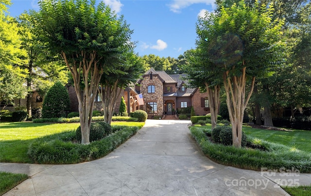 617 Beauhaven Ln, Waxhaw, NC 28173 - view of front of property with a front lawn, brick siding, and stone siding