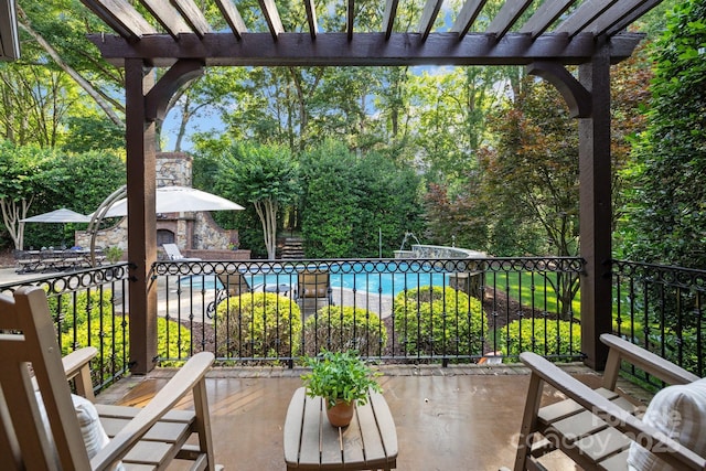 617 Beauhaven Ln, Waxhaw, NC 28173 - view of patio featuring a pergola and an outdoor pool
