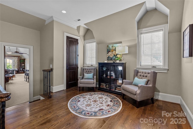 617 Beauhaven Ln, Waxhaw, NC 28173 - sitting room featuring baseboards and wood finished floors