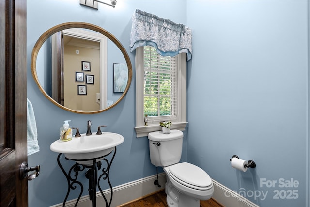 617 Beauhaven Ln, Waxhaw, NC 28173 - bathroom with toilet and wood finished floors