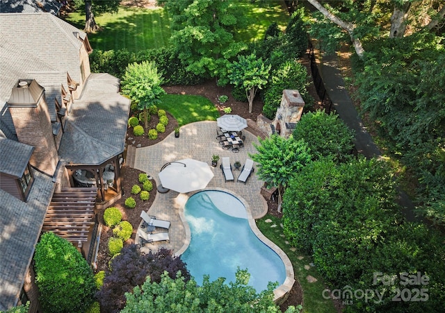 617 Beauhaven Ln, Waxhaw, NC 28173 - aerial view of property's location with a pool