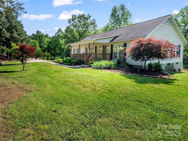 2941 Nix Creek Rd, Marion, NC 28752 - rear view of property with covered porch, a yard, and a shingled roof