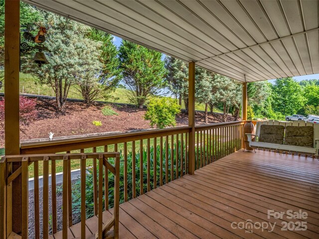 2941 Nix Creek Rd, Marion, NC 28752 - view of wooden deck
