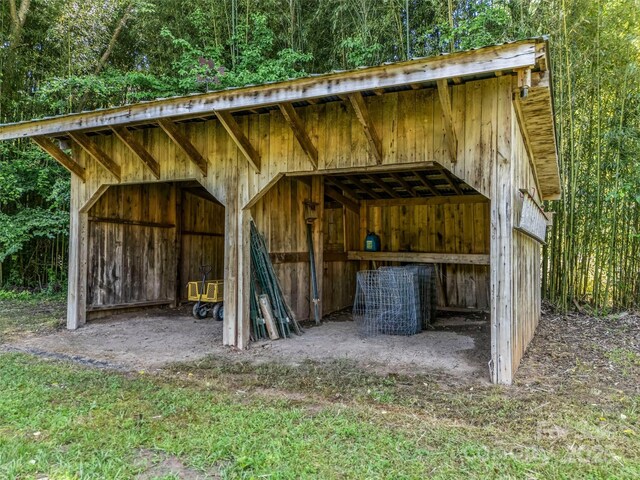2941 Nix Creek Rd, Marion, NC 28752 - view of pole building with a wooded view