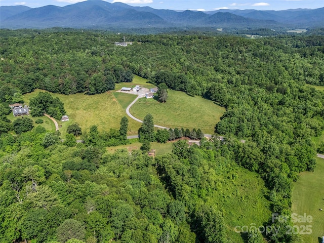 2941 Nix Creek Rd, Marion, NC 28752 - aerial overview of property's location with a forest and mountains