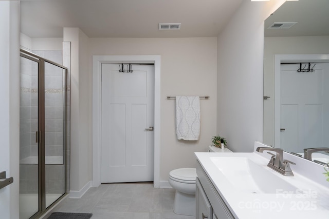 154 Stella Ln Unit A, Troutman, NC 28166 - bathroom with vanity, a stall shower, and tile patterned flooring