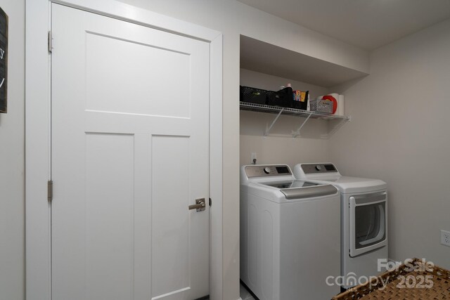 154 Stella Ln Unit A, Troutman, NC 28166 - laundry area with washing machine and clothes dryer
