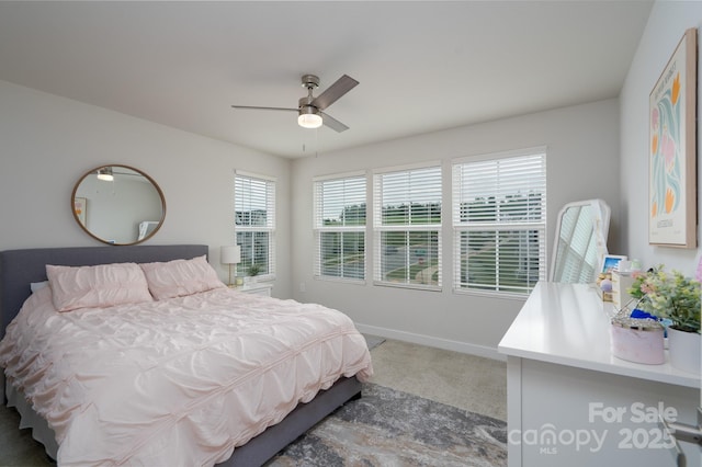 154 Stella Ln Unit A, Troutman, NC 28166 - carpeted bedroom with baseboards and a ceiling fan
