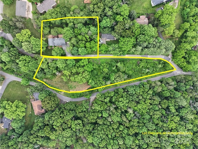 110 Stoney Brook Dr, Clyde, NC 28721 - aerial view of property and surrounding area with property boundaries highlighted