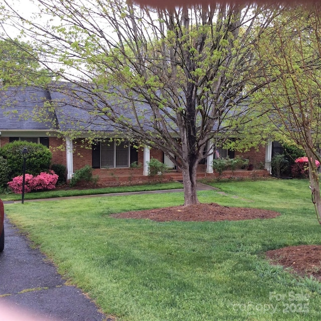 106 Condover Pl, Charlotte, NC 28270 - view of front facade featuring brick siding and a front yard