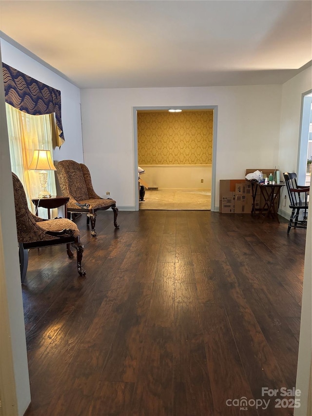 106 Condover Pl, Charlotte, NC 28270 - living area featuring wood-type flooring and baseboards