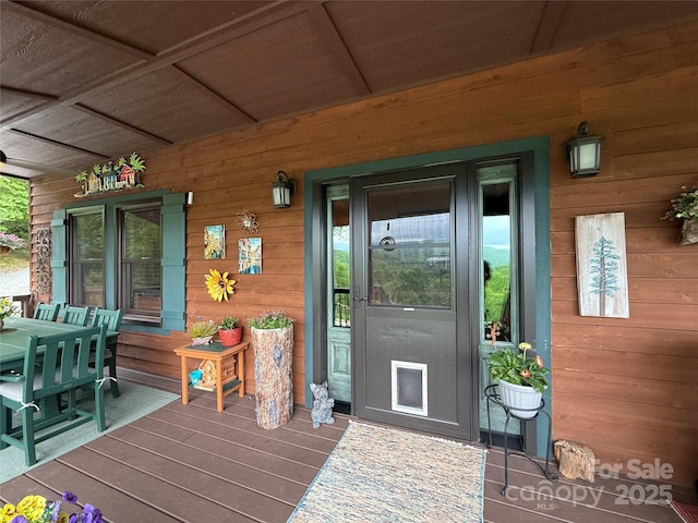 394 Hummingbird Ln, Elk Park, NC 28622 - property entrance featuring covered porch