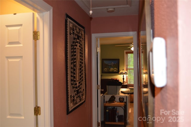 394 Hummingbird Ln, Elk Park, NC 28622 - hallway with attic access