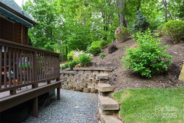 394 Hummingbird Ln, Elk Park, NC 28622 - view of yard with a wooden deck