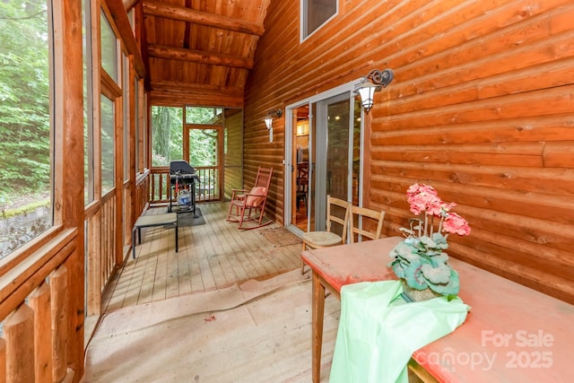 184 Sunlight Path, Lake Lure, NC 28746 - view of wooden terrace