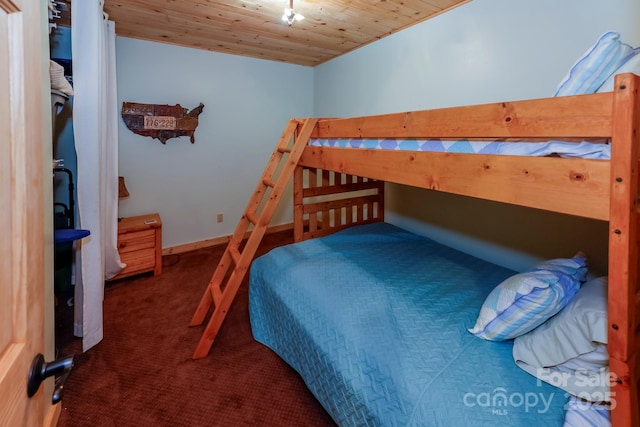 184 Sunlight Path, Lake Lure, NC 28746 - bedroom featuring carpet and wooden ceiling