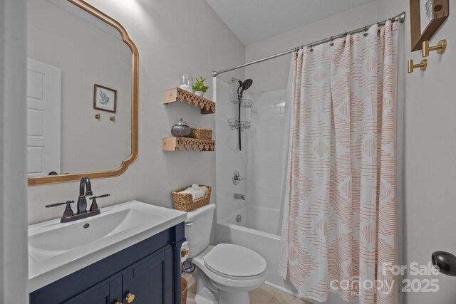 11329 Fullerton Place Dr NW, Huntersville, NC 28078 - full bath with shower / tub combo, vanity, and tile patterned floors